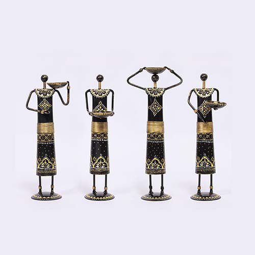 Buy Iron Painted Ethnic Doll Set of 4 Online at lowest price India