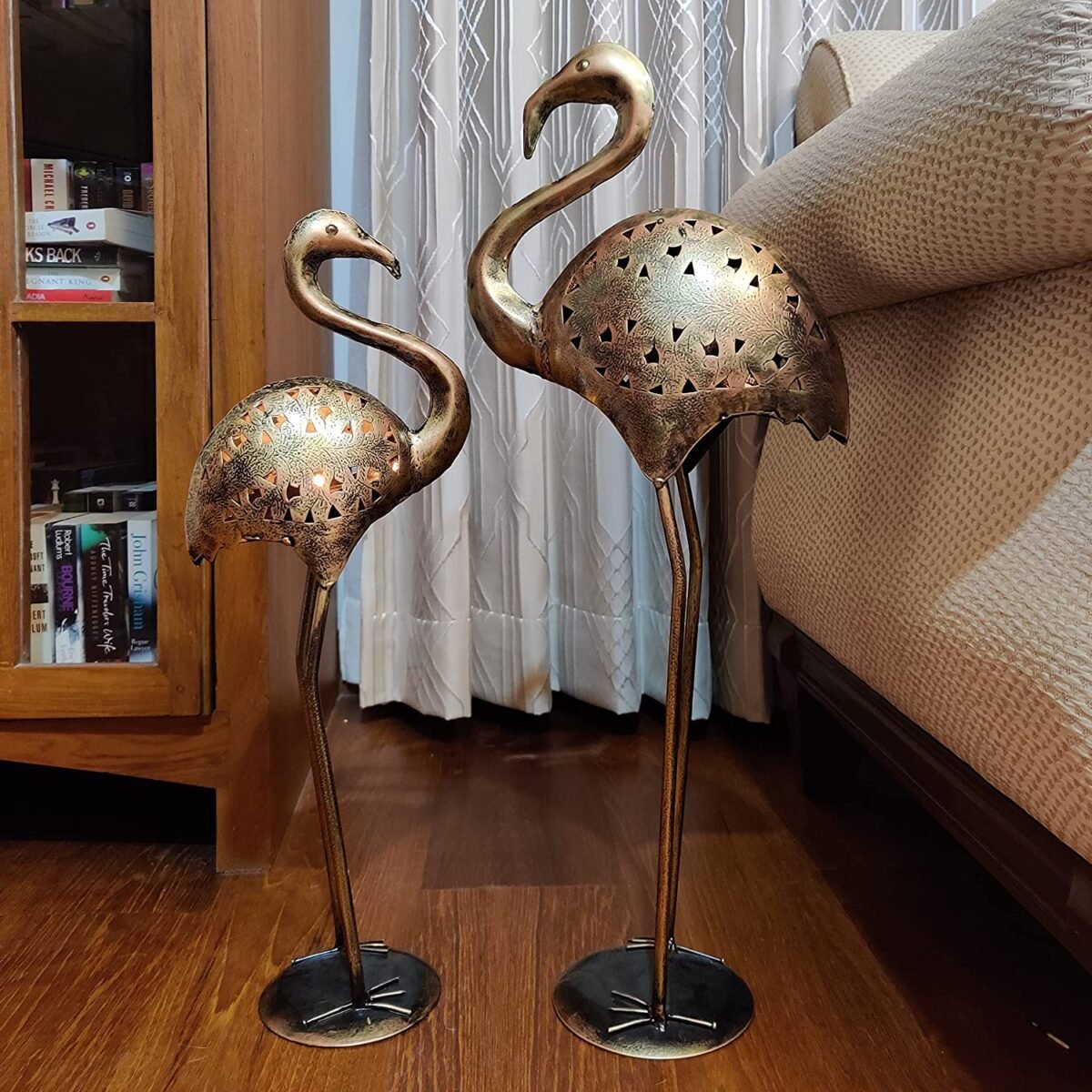 Decorative Metal Pair of Swan