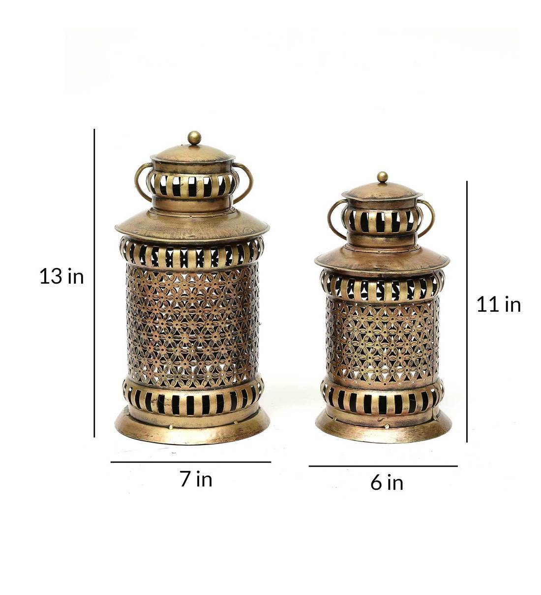 brown-brass-finish-table-tea-light-holder-set-of-2