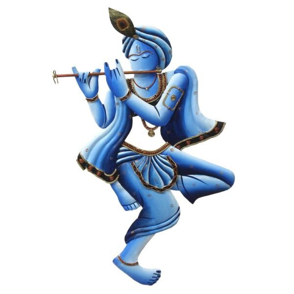 Blue Lord Krishna Playing Flute