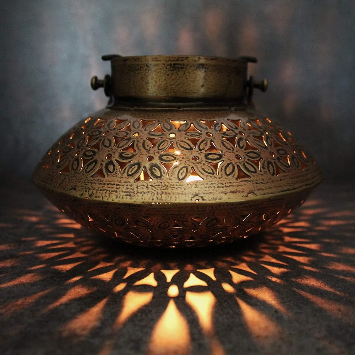 Iron Degchi Style Dhoop and Tealight Candle Holder