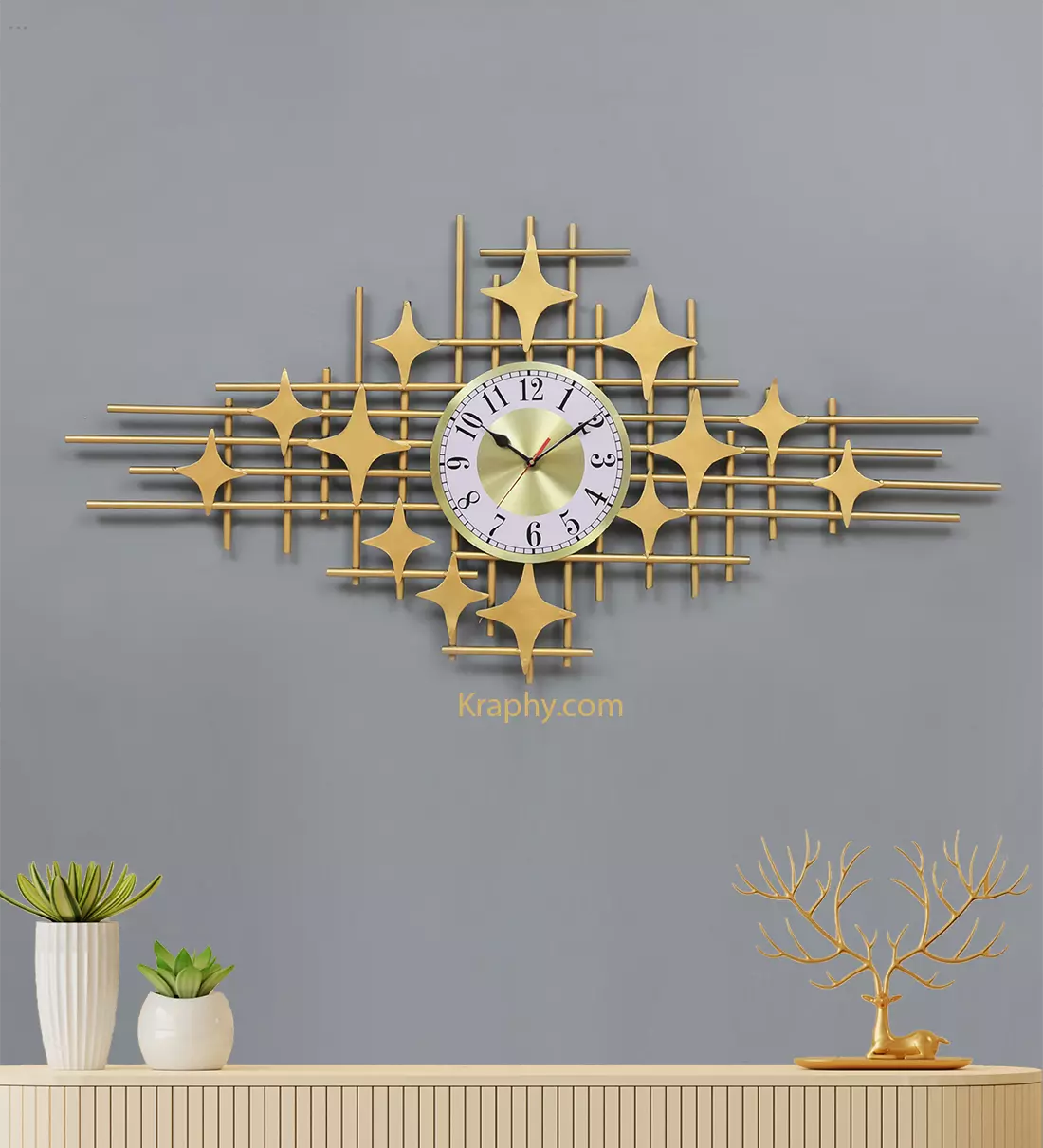 Abstract Metal Art Wall Clock